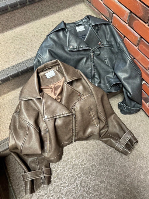 ヴィンテージ風ライダースジャケット